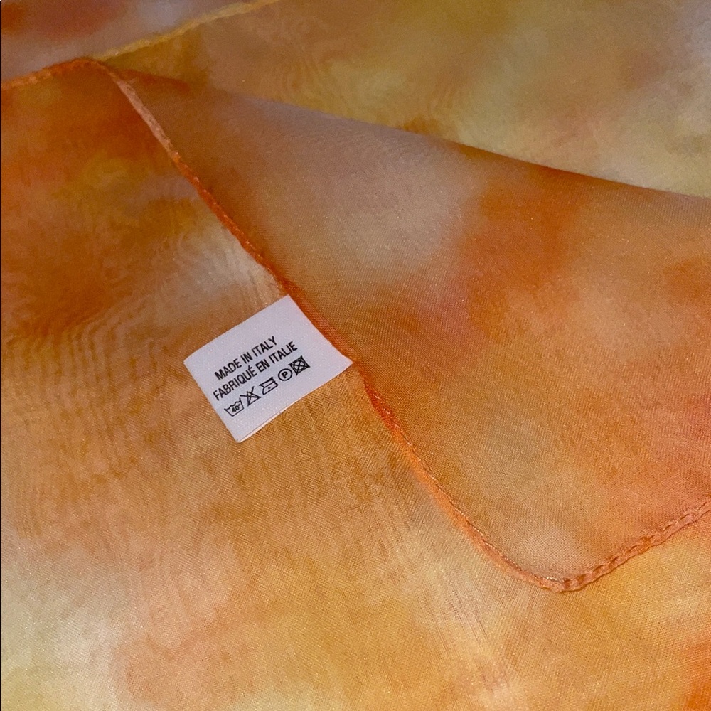 Vibrant Orange and Yellow Scarf - Picture 2 of 3